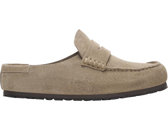 Birkenstock Naples Wrapped Suede Leather Slip On Loafer, Beige, Size 10.5, Men