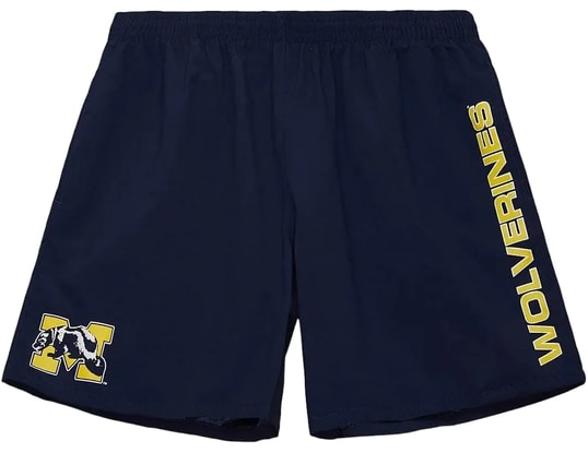 Product gallery, 1 of 9, Mitchell and Ness NCAA Michigan Wolverines Heritage Short Blue