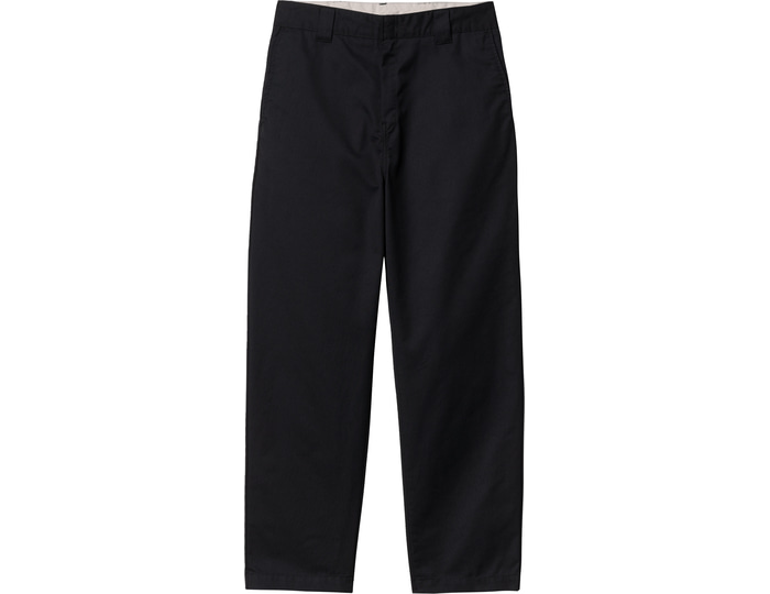 Carhartt WIP - Craft Rinsed Black - Pants - black - W34 - 65% Polyester, 35% Cotton