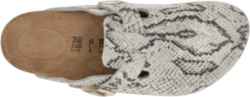 Birkenstock Zuecos De Piel Boston (ajuste Estrecho) Beige — foto 4