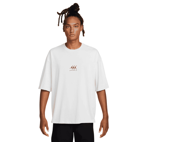 Jordan Uomo Bianco Flight Oversized T-Shirt C100 Medio