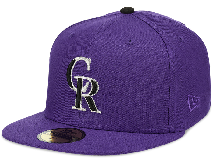 Image of New Era Colorado Rockies 20th 59fifty Cap Purple 7 1/8