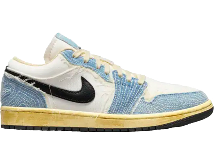 Nike Jordan Air 1 Low Weis Sneaker Blau F493 - FN7670