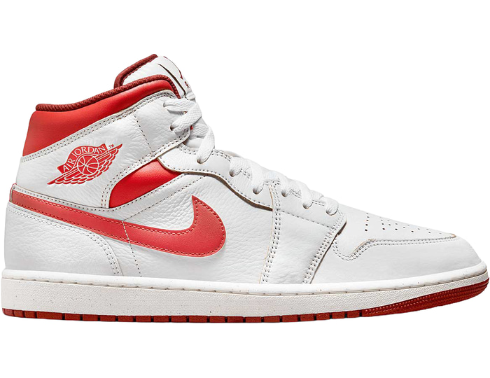 Jordan Air 1 Mid Se Weiss Rot F160 - FJ3458