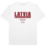KICKZ Latvia Basketball Camiseta de manga corta Blanco