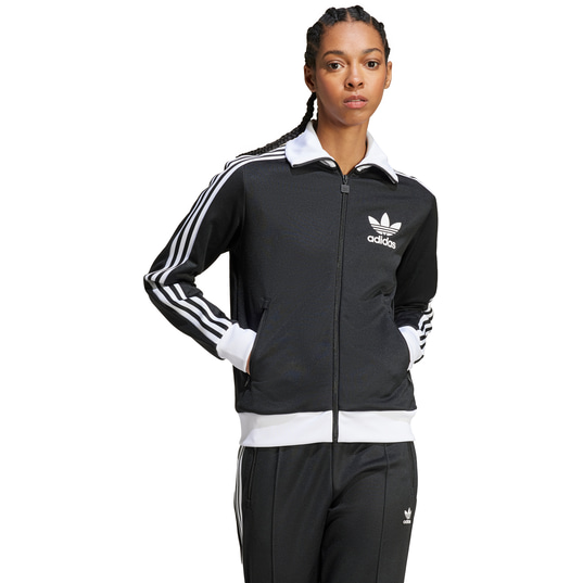 Adidas jacket women black discount