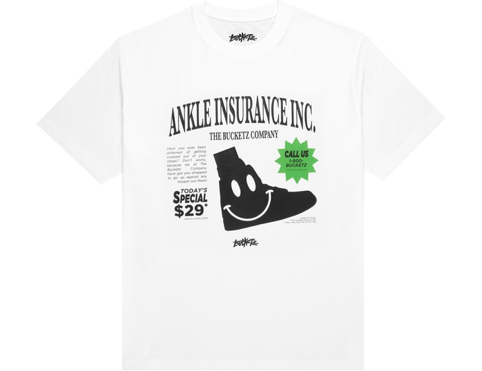 Kickz Ankle Insurance T-shirt Wit