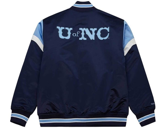 【23SS】ARTS&SCIENCE /over front NC jacket Mitchell and Ness NCAA North C. Satin Jacket Blue - 74.95