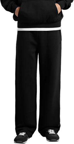 Burocs Basic Wide Pantalones de chándal negro — photo 5