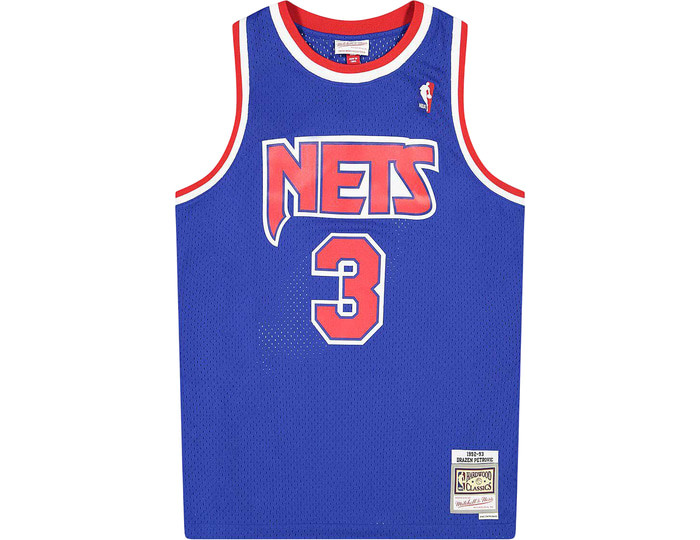 Mitchell And Ness Blue Nba New Jersey Nets 1992-1993 Drazen Petrovic Swingman Jersey Small