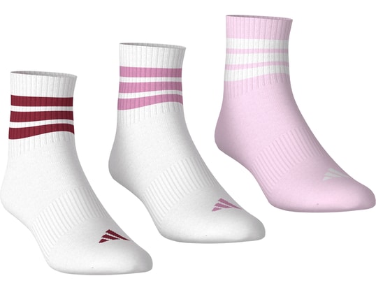 Produktgalerie, 1 of 2, adidas 3 Stripes Mid Cut 3er Pack Socken Weiß