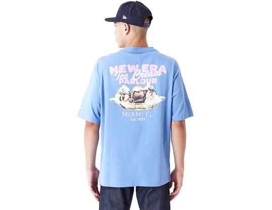 Produktgalerie, 1 of 4, New Era Food Graphic Oversized T-Shirt Blau