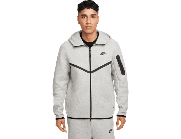 Nike Mens Tech Fleece Full Zip Windrunner Hoodie, Dk Grey Heather/Black, Size M, Men