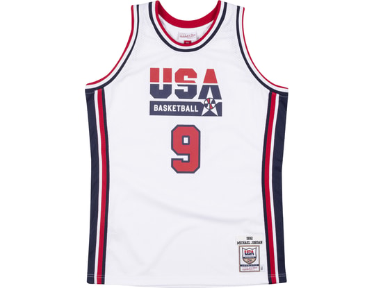 Produktgalerie, 1 of 4, Mitchell and Ness United States NBA TMJ 92 Trikot Weiß