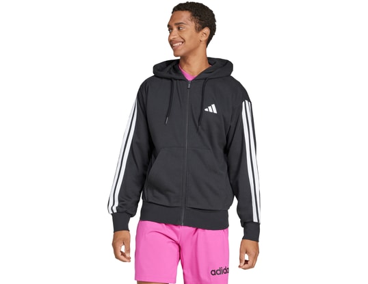 adidas Essentials 3 Stripes Hooded Jacket Black - 48,71 € | Available ...