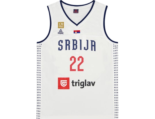 Product gallery, 1 of 2, Peak Serbia FIBA Serbia Vasilije MiciÄ‡ Jersey White