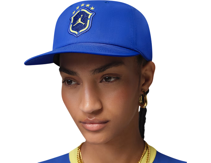 Jordan Unisex Blu Pro Unstructured Flat Bill Cappellini C417 Grande