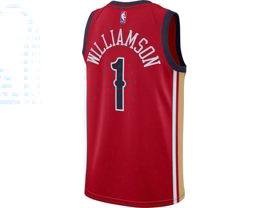 Jordan NBA New Orleans Pelicans Statement Edition Zion Williamson Dri-Fit  Swingman Jersey Red C657