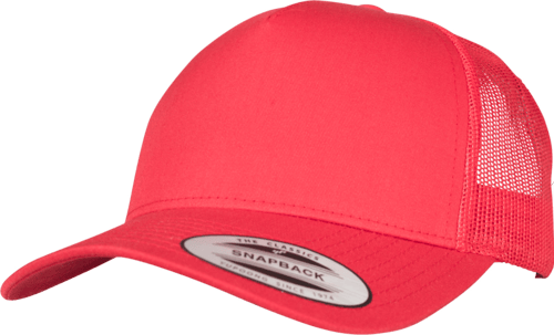 Flexfit 5 Panel Retro Trucker Cap Red — photo 3