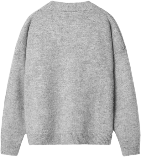 Burocs Fuzzy Jacquard Cardigan Chaqueta Gris — foto 2