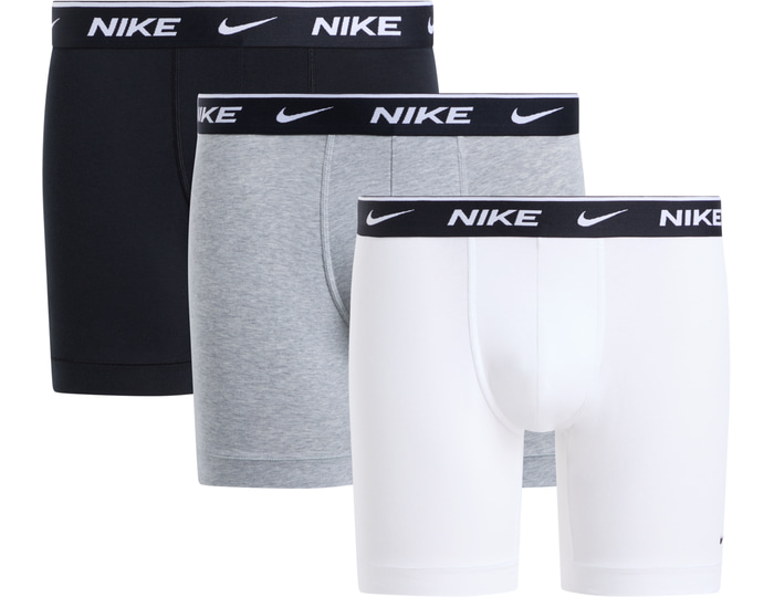 Nike Cotton Stretch 3 Pack Boxer Brief, Black/Multi, Size M, Men