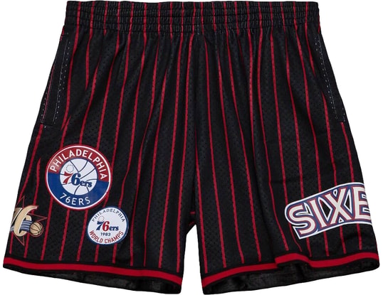 Product gallery, 1 of 8, Mitchell and Ness NBA Philadelphia 76ers 1983 Champion Short Black