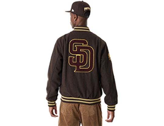 NEW ERA×SAN DIEGO PADRES♦コラボ スタジャン 茶 XXL New Era MLB San Diego Padres Varsity Jacke Braun - 90,95 € | Jetzt