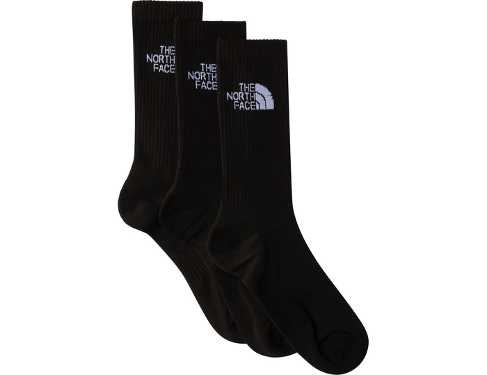 The North Face - Multi Sport Cush Crew Pack Of 3 Tnf Black - Socks - black - L - 81% Cotton, 15% Polyamide, 4% Elastane