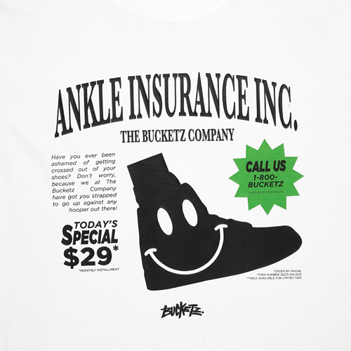 Kickz Ankle Insurance Camiseta de manga corta Blanco — photo 3