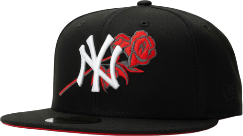 New Era MLB New York Yankees World Series Champions 2000 Rose Edition 59Fifty Fitted Cap Black