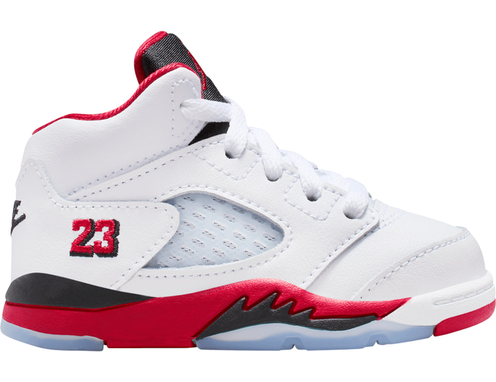 Jordan Air Jordan 5 herensneaker rood en wit