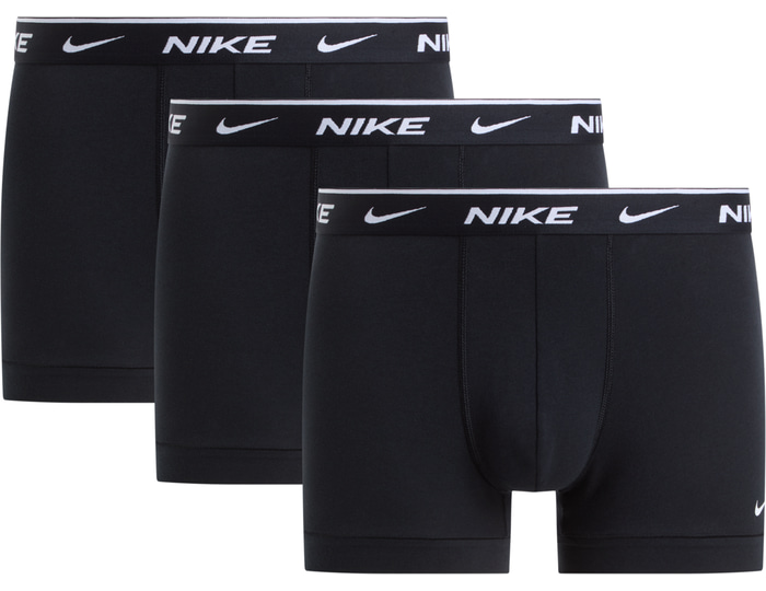 Image of Nike Essential Cotton Stretch Trunk 3 Boxer Shorts Black C001 S