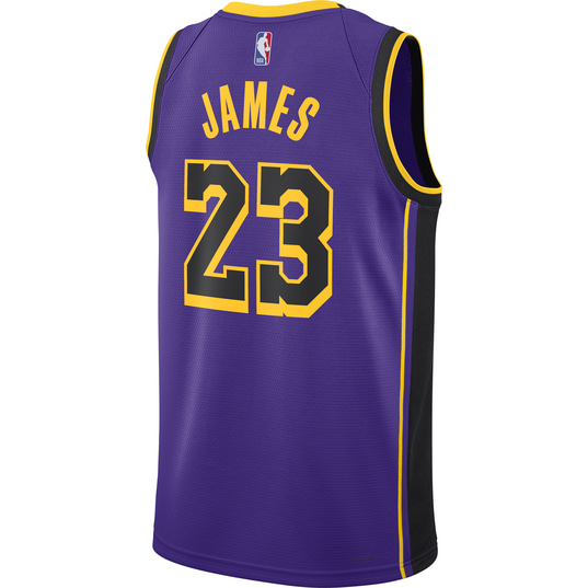 Nike NBA LOS ANGELES LAKERS DRI FIT STATEMENT SWINGMAN JERSEY LEBRON JAMES Basketball Jersey Basketball Sportswear Jerseys