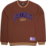 New Era NBA Los Angeles Lakers Letterman Classic Sudadera Marrón