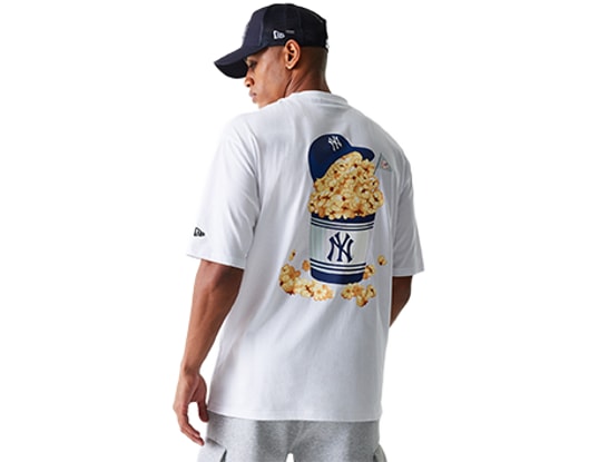 New Era MLB Food Graphic Oversized Ney York Yankees T-Shirt White
