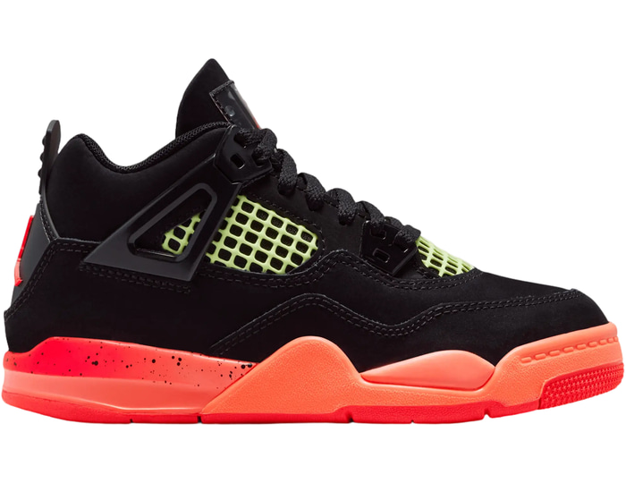 Jordan Air Jordan 4 Retro Ps Schwarz InfraRot 23 Kinder Schwarz
