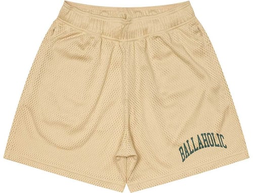Ballaholic College Logo Mesh Zip Pantalones cortos Beige — foto 3
