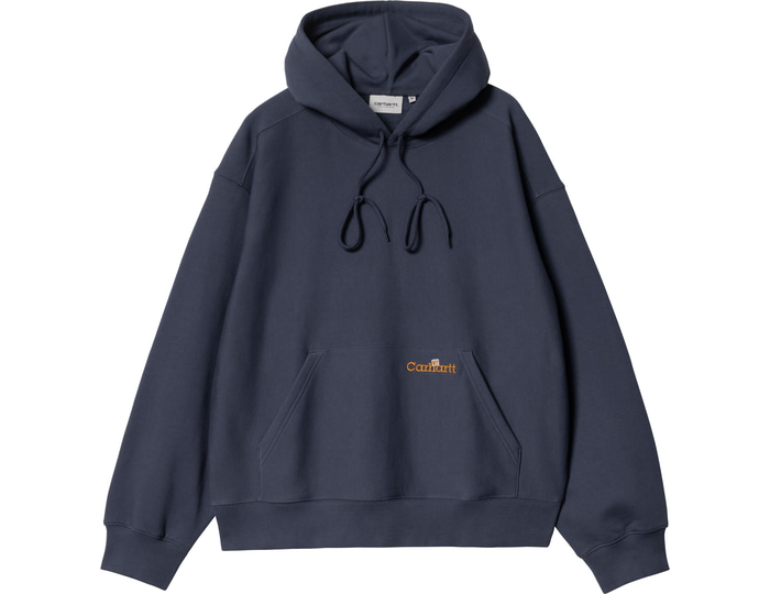 Carhartt Wip Label Script Sweatshirt À Casquetteuche Bleu