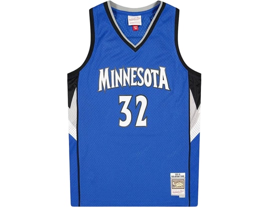 Produktgalerie, 1 of 7, Mitchell and Ness NBA Minnesota Timberwolves 2015-2016 Karl-Anthony Towns Swingman Trikot Blau