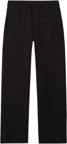 Burocs Wide Leg Seam Pantalones de chándal Negro