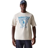 New Era Mlb Los Angeles Dodgers Floral Graphic Oversized Camiseta de manga corta Beige