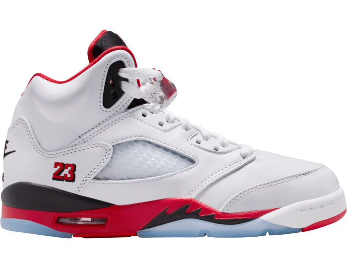 Jordan Air Jordan 5 herensneaker rood en wit