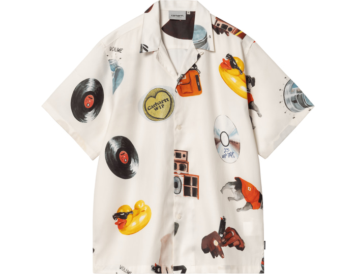 Carhartt WIP - Jacob Rochester Jacob Rochester Print/Wax - Shirt - white - L - 52% Lyocell, 48% Organic Cotton