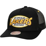 Mitchell and Ness NBA Los Angeles Lakers Snapback Trucker Gorra Negro
