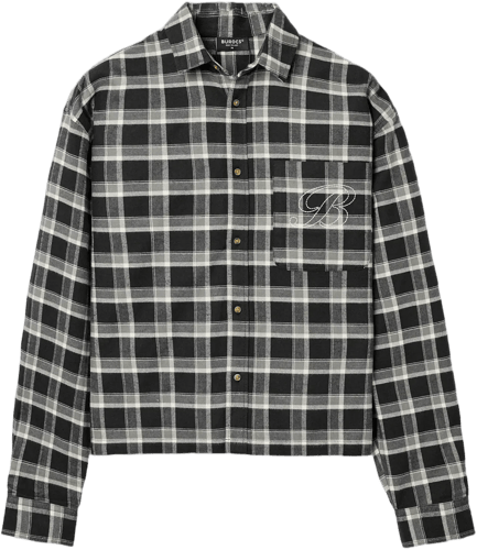 Burocs Checked Camisa Negro