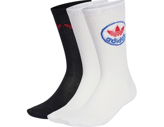 Produktgalerie, 1 of 4, adidas Originals Trefoil Crew 3er Pack Socken Weiß