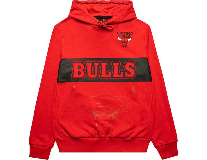 New Era Red Nba Wordmark Hoody Large