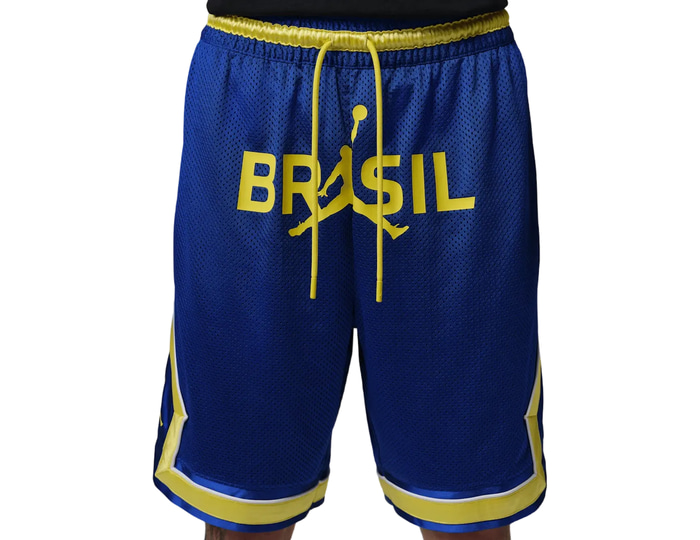 Jordan Brazil Men Shorts - Blue - Size M - Poly Mesh