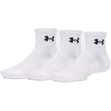 Under Armour Performance Cotton 3p Qtr Calcetines Blanco C100