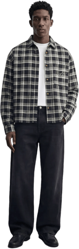 Burocs Checked Camisa Negro — photo 6